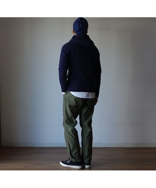 BARNS（バーンズ）の「【完売御礼】Barns Outfitters バーンズアウトフィッターズ BR-4931 吊り編み裏毛ジップパーカー NVY ネイビー（パーカー・メンズ・その他）」の5枚目の写真