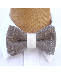 NIRAME.CO | 蝶ネクタイ　ベージュチェック　ウール混(蝶ネクタイ)