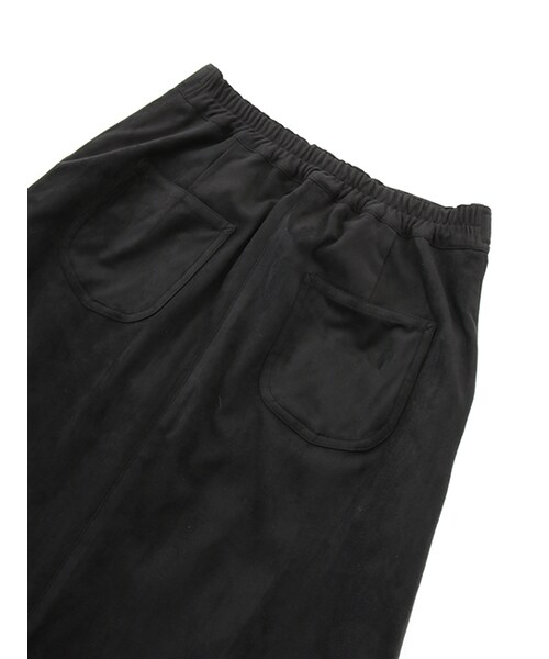 w closet（ダブルクローゼット）の「裏地付スエード調前開きスカート（スカート・レディース・ブラウン/ブラック・FREE）」の10枚目の写真