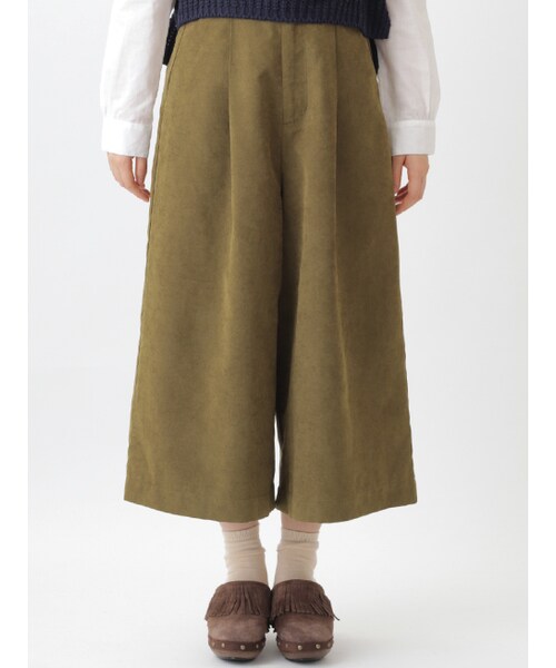 w closet(ダブルクローゼット)の「カルゼガウチョパンツ(パンツ・レディース・カーキ/ブラウン/ブラック・FREE)」の4枚目の写真