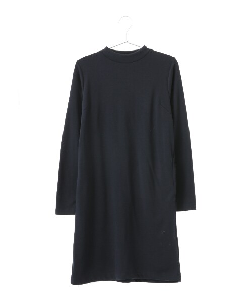 earth music&ecology(アースミュージックアンドエコロジー)の「ウール混ポンチハイネックワンピース(ワンピース/ドレス・杢グレー/キャメル/カーキ/ネイビー・F)」の4枚目の写真