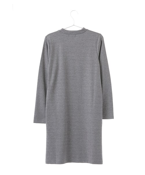 earth music&ecology(アースミュージックアンドエコロジー)の「ウール混ポンチハイネックワンピース(ワンピース/ドレス・杢グレー/キャメル/カーキ/ネイビー・F)」の6枚目の写真