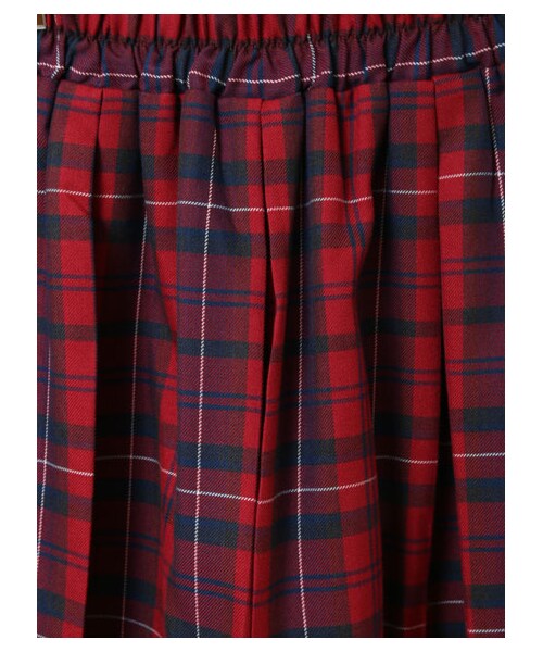 earth music&ecology（アースミュージックアンドエコロジー）の「＜WEB限定大きな・小さなサイズ＞チェックキュロットパンツ（パンツ・ブラック/レッド/ネイビー・XS/L）」の8枚目の写真