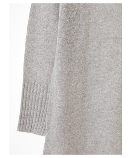 E hyphen world gallery（イーハイフンワールドギャラリー）の「タートルネックIラインワンピース（ワンピース/ドレス・アイボリー/杢グレー/ブラック・F）」の7枚目の写真