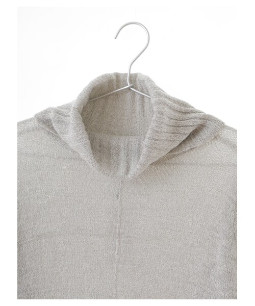 E hyphen world gallery（イーハイフンワールドギャラリー）の「タートルネックIラインワンピース（ワンピース/ドレス・アイボリー/杢グレー/ブラック・F）」の6枚目の写真