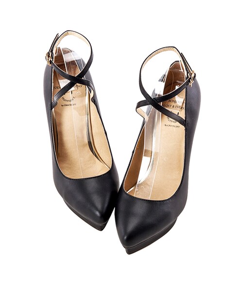 gracegift(グレースギフト)の「聯名交叉繞踝防水台跟鞋(シューズ・レディース・黑/黑(他料)・35/36/37/38/39/40/41)」の15枚目の写真