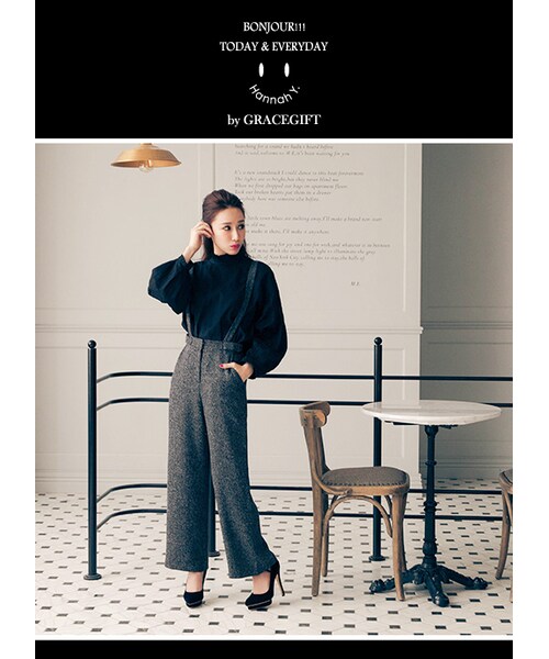 gracegift(グレースギフト)の「聯名交叉繞踝防水台跟鞋(シューズ・レディース・黑/黑(他料)・35/36/37/38/39/40/41)」の7枚目の写真