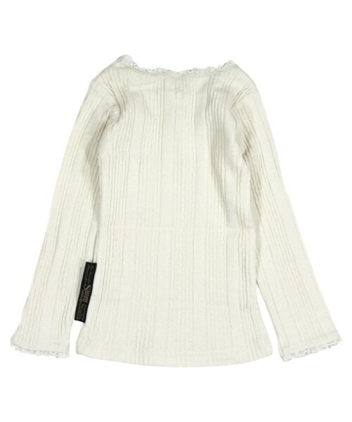 apres les cours（アプレレクール）の「テレコ長袖Tシャツ（トップス・キッズ・ベージュ/グレー/アイボリー/カーキ/ネイビーブルー/ピンク・80/90/95/100/110/120/130/140）」の13枚目の写真