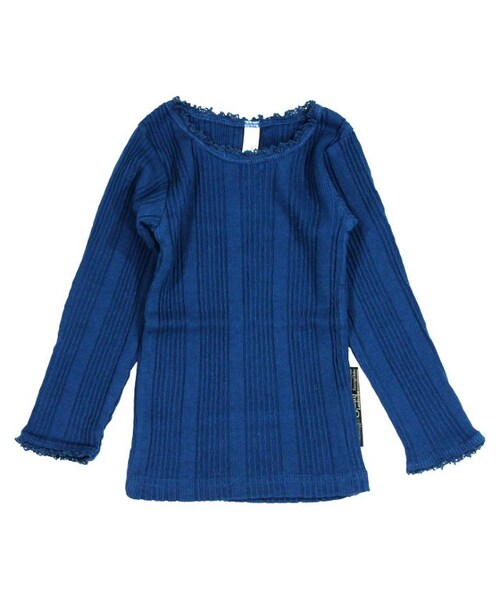 apres les cours（アプレレクール）の「テレコ長袖Tシャツ（トップス・キッズ・ベージュ/グレー/アイボリー/カーキ/ネイビーブルー/ピンク・80/90/95/100/110/120/130/140）」の5枚目の写真