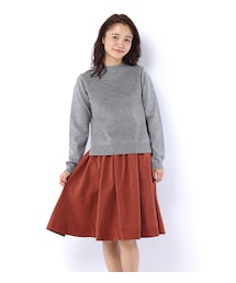 PAGEBOY | アクリルニット×起毛スカートセット(ワンピース/ドレス)