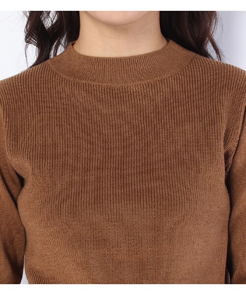 PAGEBOY（ページボーイ）の「アクリルニット×起毛スカートセット（ワンピース/ドレス・レディース・グレー/ブラウン/キャメル）」の7枚目の写真