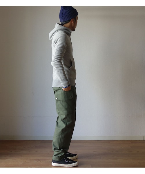 BARNS(バーンズ)の「【定番アイテム】Barns Outfitters バーンズアウトフィッターズ BR-4931 吊り編み裏毛ジップパーカー GRY グレー(パーカー・メンズ・その他)」の4枚目の写真