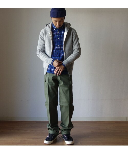 BARNS(バーンズ)の「【定番アイテム】Barns Outfitters バーンズアウトフィッターズ BR-4931 吊り編み裏毛ジップパーカー GRY グレー(パーカー・メンズ・その他)」の3枚目の写真