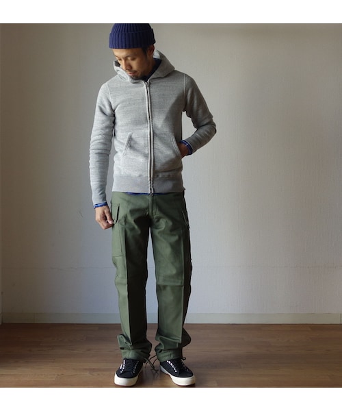 BARNS(バーンズ)の「【定番アイテム】Barns Outfitters バーンズアウトフィッターズ BR-4931 吊り編み裏毛ジップパーカー GRY グレー(パーカー・メンズ・その他)」の2枚目の写真