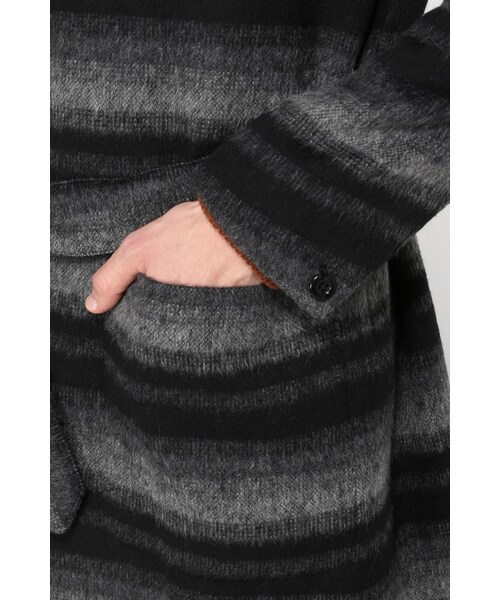 417 EDIFICE（フォーワンセブンエディフィス）の「シャギーオンブレーノーカラーコート（ジャケット/アウター・メンズ・グレー/ネイビー・S/M/L）」の10枚目の写真