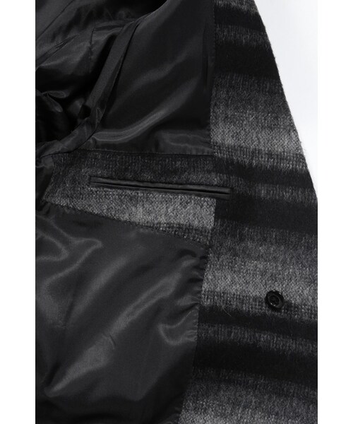 417 EDIFICE（フォーワンセブンエディフィス）の「シャギーオンブレーノーカラーコート（ジャケット/アウター・メンズ・グレー/ネイビー・S/M/L）」の16枚目の写真