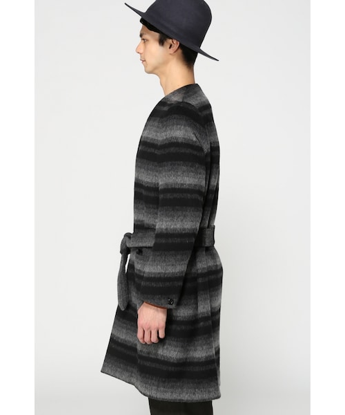 417 EDIFICE（フォーワンセブンエディフィス）の「シャギーオンブレーノーカラーコート（ジャケット/アウター・メンズ・グレー/ネイビー・S/M/L）」の6枚目の写真