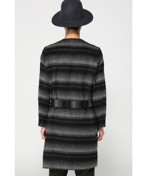 417 EDIFICE（フォーワンセブンエディフィス）の「シャギーオンブレーノーカラーコート（ジャケット/アウター・メンズ・グレー/ネイビー・S/M/L）」の7枚目の写真