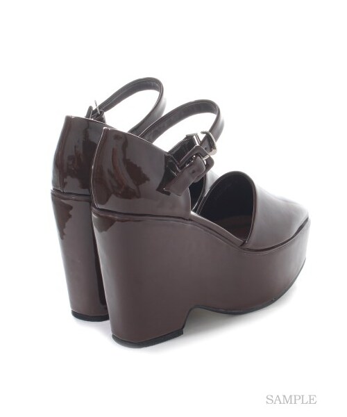 SNIDEL(スナイデル)の「ウェッジソールストラップシューズ(パンプス・レディース・PBEG/BLK/BRW・S/M/L)」の5枚目の写真