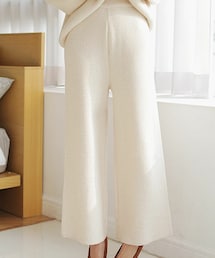 DHOLIC | アンゴラ混ハイウエストニットワイドパンツ(その他パンツ)