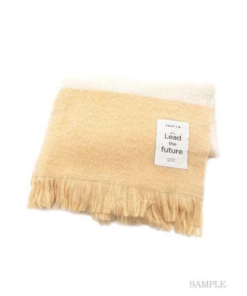 FRAY I.D(フレイアイディー)の「ブークレーバイカラーストール(ストール・マフラー・レディース・GRY/BEG・F)」の8枚目の写真