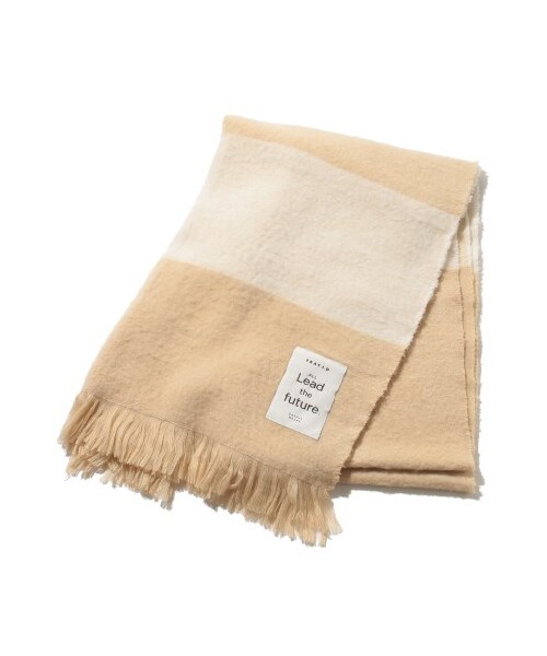 FRAY I.D(フレイアイディー)の「ブークレーバイカラーストール(ストール・マフラー・レディース・GRY/BEG・F)」の3枚目の写真