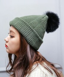 DHOLIC | ボリュームファーニットビーニー(ニットキャップ/ビーニー)