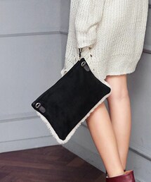 DHOLIC | ムートン調ミニクラッチバッグ(クラッチバッグ)