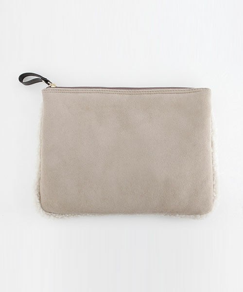 DHOLIC（ディーホリック）の「ムートン調ミニクラッチバッグ（クラッチバッグ・レディース・ブラウン/ブラック/ライトベージュ・ONE）」の3枚目の写真