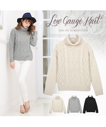 KOBE LETTUCE | ケーブルタートルニットトップス/レディース ローゲージ編み N921(トップス)