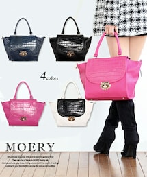 MOERY | 2WAYクロコ型押しバック(ハンドバッグ)