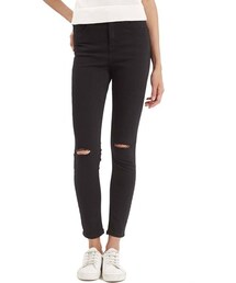 TOPSHOP | Topshop Moto 'Jamie' Ripped Crop Skinny Jeans (Black)(デニムパンツ)