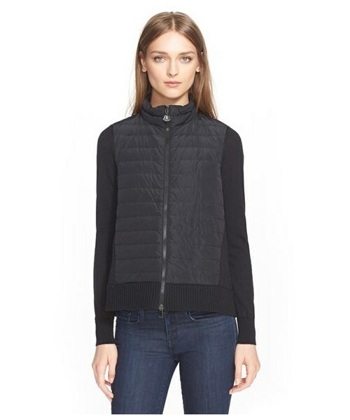 MONCLERモンクレールのMoncler 'Maglione Tricot' Quilted Zip