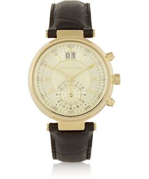 MICHAEL KORS | Michael Kors Sawyer Croc-Effect Leather and Gold-Tone Watch(アナログ腕時計)
