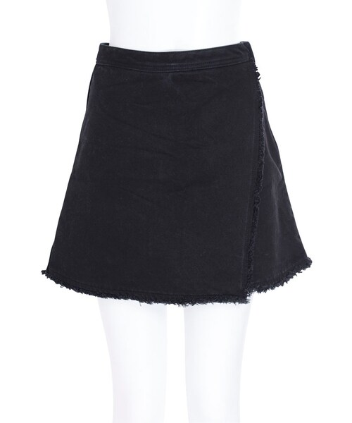 EVRIS（エヴリス）の「フリンジデニムラップスカート（スカート・レディース・ブラック/インディゴ）」の5枚目の写真