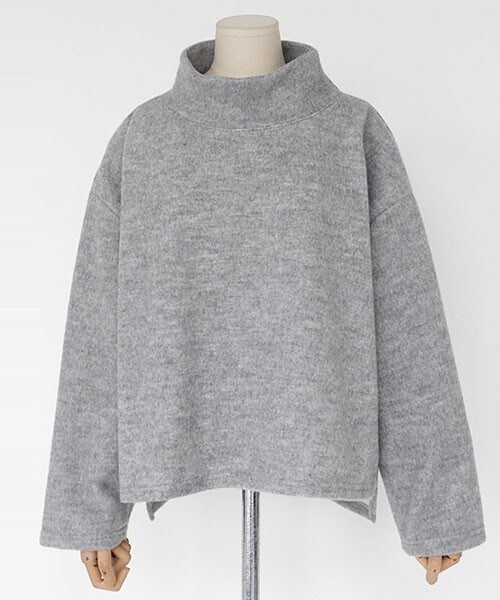 DHOLIC(ディーホリック)の「ルーズフィットハイネック起毛ニット(ニット/セーター・レディース・グレー/ピンク/ブルーパープル/マスタード・FREE)」の1枚目の写真