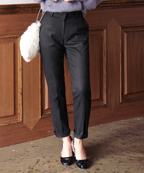 DHOLIC（ディーホリック）の「ベーシックストレートスラックス（スラックス・レディース・グレー/ネイビー/ブラック・S/M）」の2枚目の写真