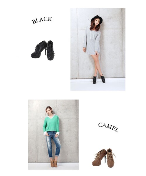 MOERY（モエリー）の「オックスフォードブーツ（ブーツ・レディース・キャメル/レッド/ブラック・S(約22.5cm相当)/M(約23.5～24cm)/L(約24.5～25cm)）」の6枚目の写真