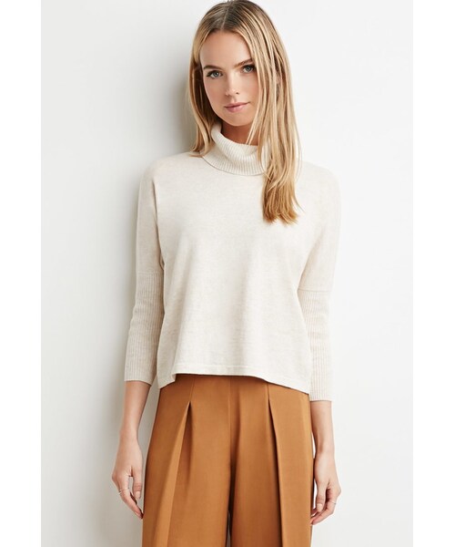 FOREVER 21 Contemporary Heathered Turtleneck Sweater