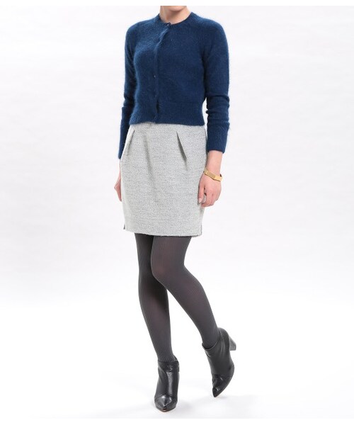 ADAM ET ROPE'(アダムエロペ)の「ボンディングショートブルゾン(ジャケット/アウター・レディース・チャコール/カーキ・36/38)」の11枚目の写真