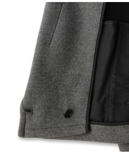 ADAM ET ROPE'(アダムエロペ)の「ボンディングショートブルゾン(ジャケット/アウター・レディース・チャコール/カーキ・36/38)」の9枚目の写真