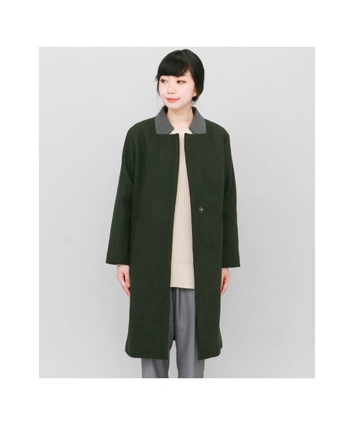 ジャケット/アウターKBF+ 衿バイカラーコート　定価　15.950円