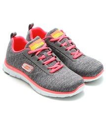 SKECHERS | SKECHERS SPORT - FLEX APPEAL - NEXT GENERATION GRAY TEXTILE / CORAL TRIM(シューズ)