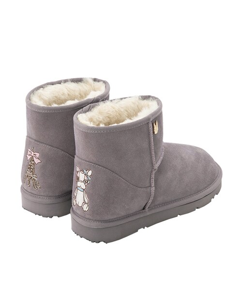 gracegift(グレースギフト)の「Hippie巴黎女伶徽章雪靴(その他・レディース・粉紅/杏/黑/紫/棕・35/36/37/38/39/40/41)」の2枚目の写真