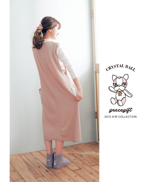 gracegift(グレースギフト)の「Hippie巴黎女伶徽章雪靴(その他・レディース・粉紅/杏/黑/紫/棕・35/36/37/38/39/40/41)」の11枚目の写真