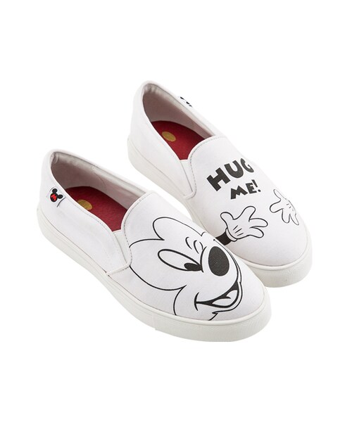 gracegift（グレースギフト）の「米奇不對稱懶人鞋（その他・レディース・白/黑・35/36/37/38/39/40/41）」の4枚目の写真