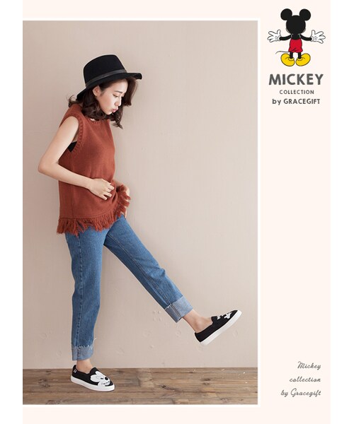 gracegift（グレースギフト）の「米奇不對稱懶人鞋（その他・レディース・白/黑・35/36/37/38/39/40/41）」の22枚目の写真