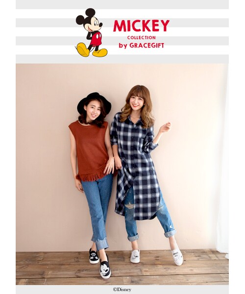 gracegift（グレースギフト）の「米奇不對稱懶人鞋（その他・レディース・白/黑・35/36/37/38/39/40/41）」の18枚目の写真