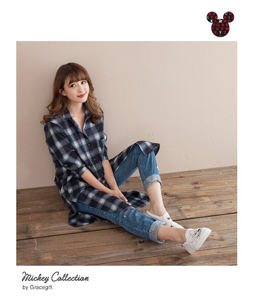 gracegift（グレースギフト）の「米奇不對稱懶人鞋（その他・レディース・白/黑・35/36/37/38/39/40/41）」の8枚目の写真