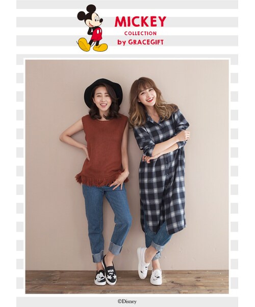 gracegift（グレースギフト）の「米奇不對稱懶人鞋（その他・レディース・白/黑・35/36/37/38/39/40/41）」の7枚目の写真